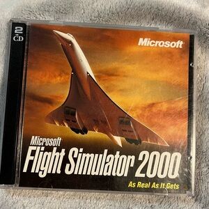 Microsoft Flight Simulator CD Set with Black and White Design